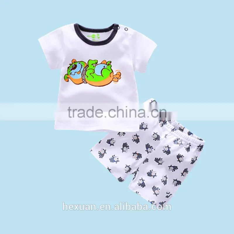 OEM factory or 10 stocked designs 100% cottonSummer&Autumn newborn baby clothing set