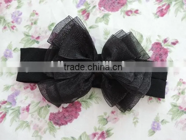 2017Lovely Style Princess Girls Hair Accessories Bowknot Elastic Headband Girls Many Colors Choice