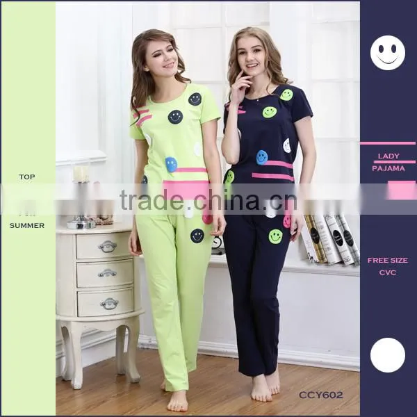 Wholesale cotton pajamas printing design for women