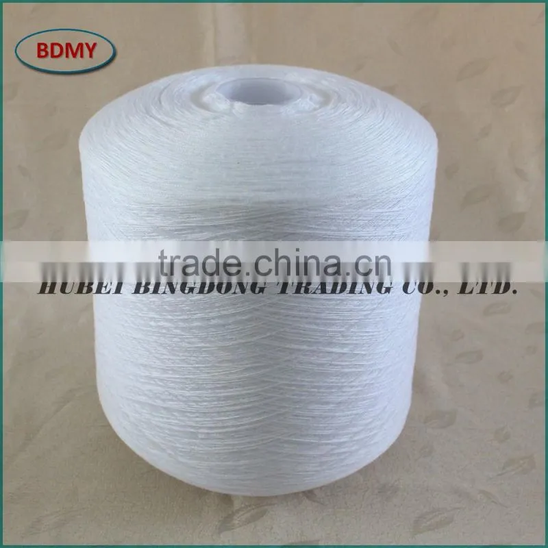 Optical white virgin spun polyester yarn with High quality T20S/1/2/3