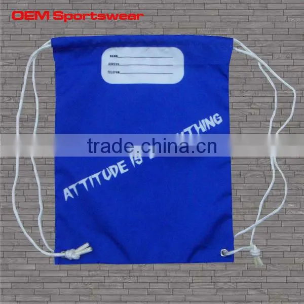 210D polyester sublimation sports drawstring bag