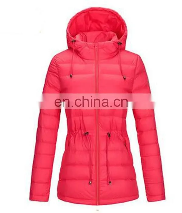 hooded woman winter down jacket for woman dress