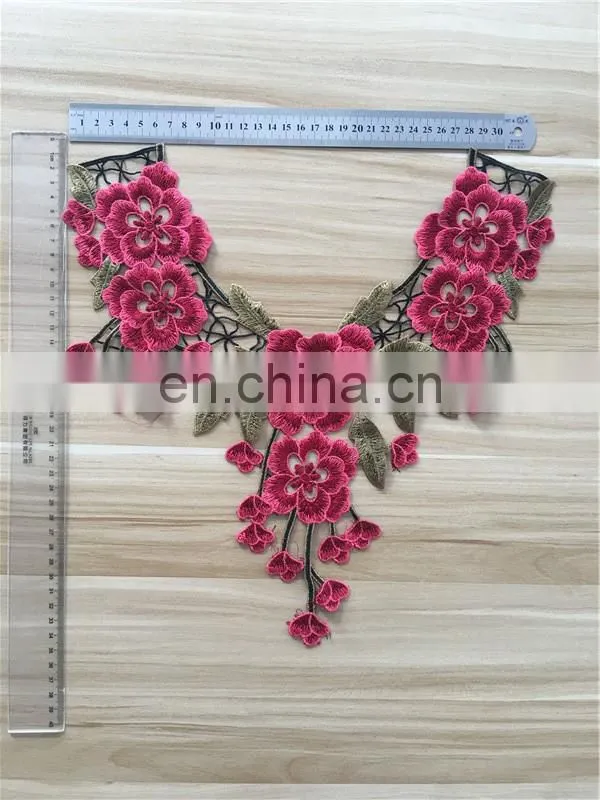 2017 new dedign popular embroidery colorful flower