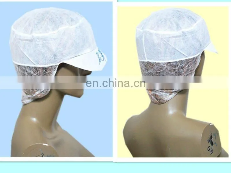 Disposable Non woven bouffant cap with peak