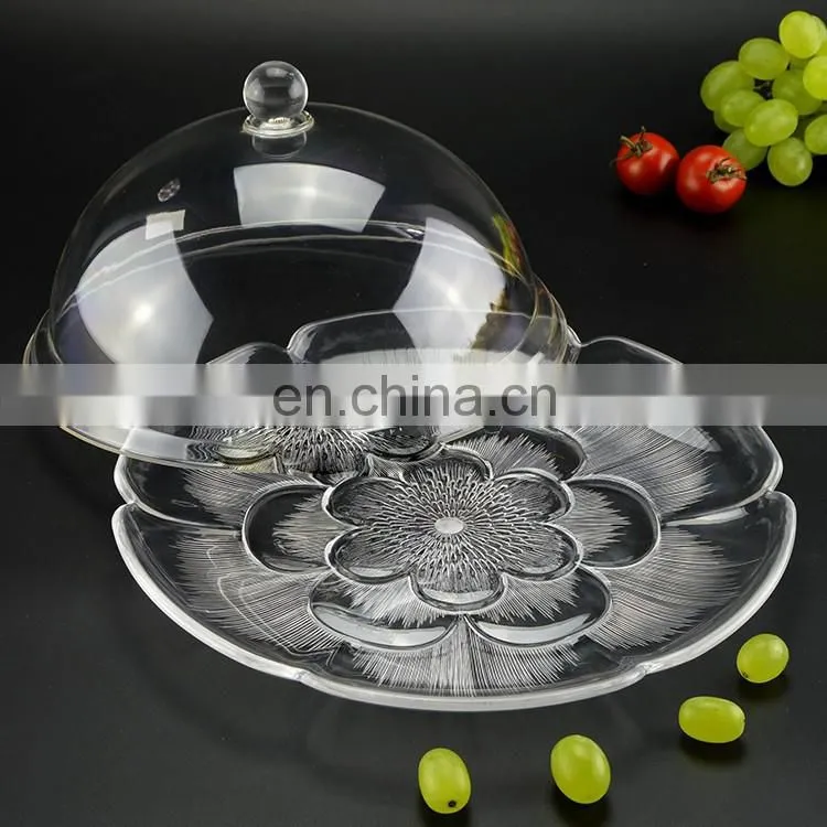 Custom design acrylic plastic industrial afternoon tea tray with cover