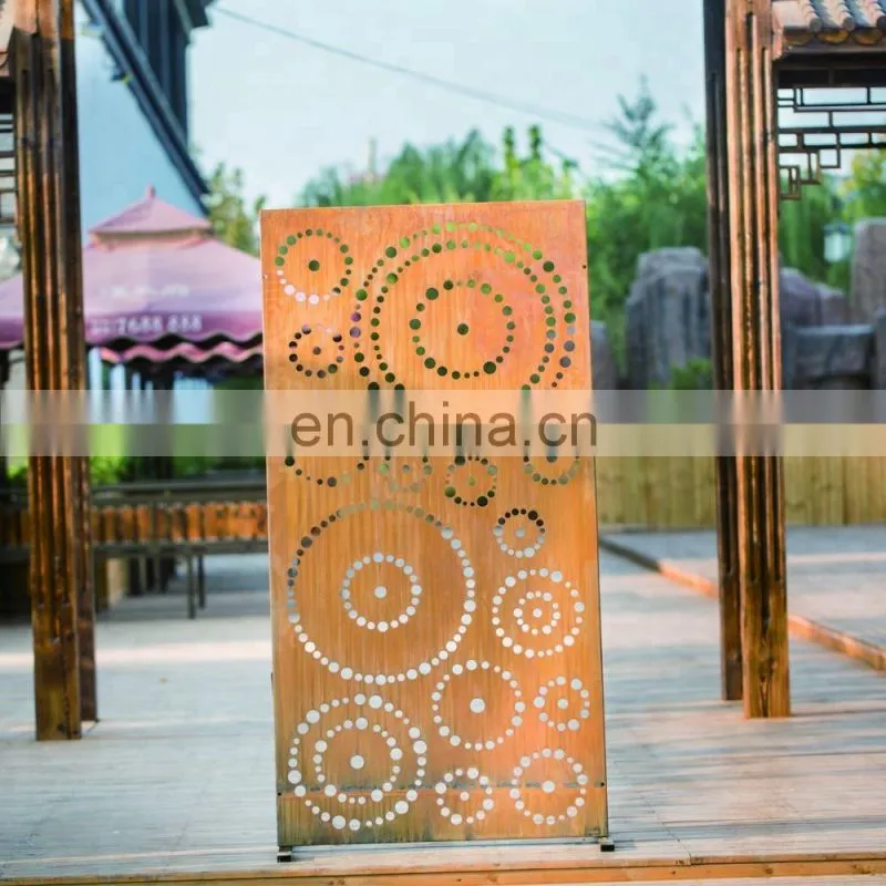 Art Decorative Wall Panels Laser cut Corten Steel Wall