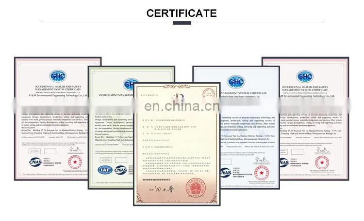 Professional factory outlet petroleum chemical industry Micro porous metal membrane filter element