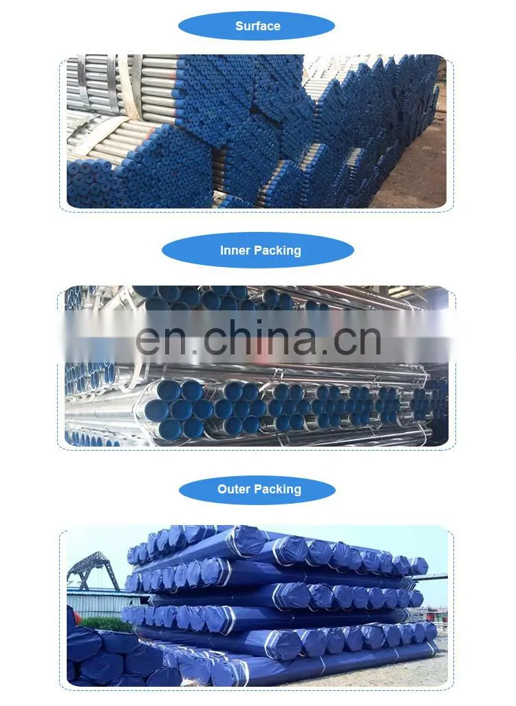 Thickness 2.5mm galvanized pipe Tianjin GI pipes price list