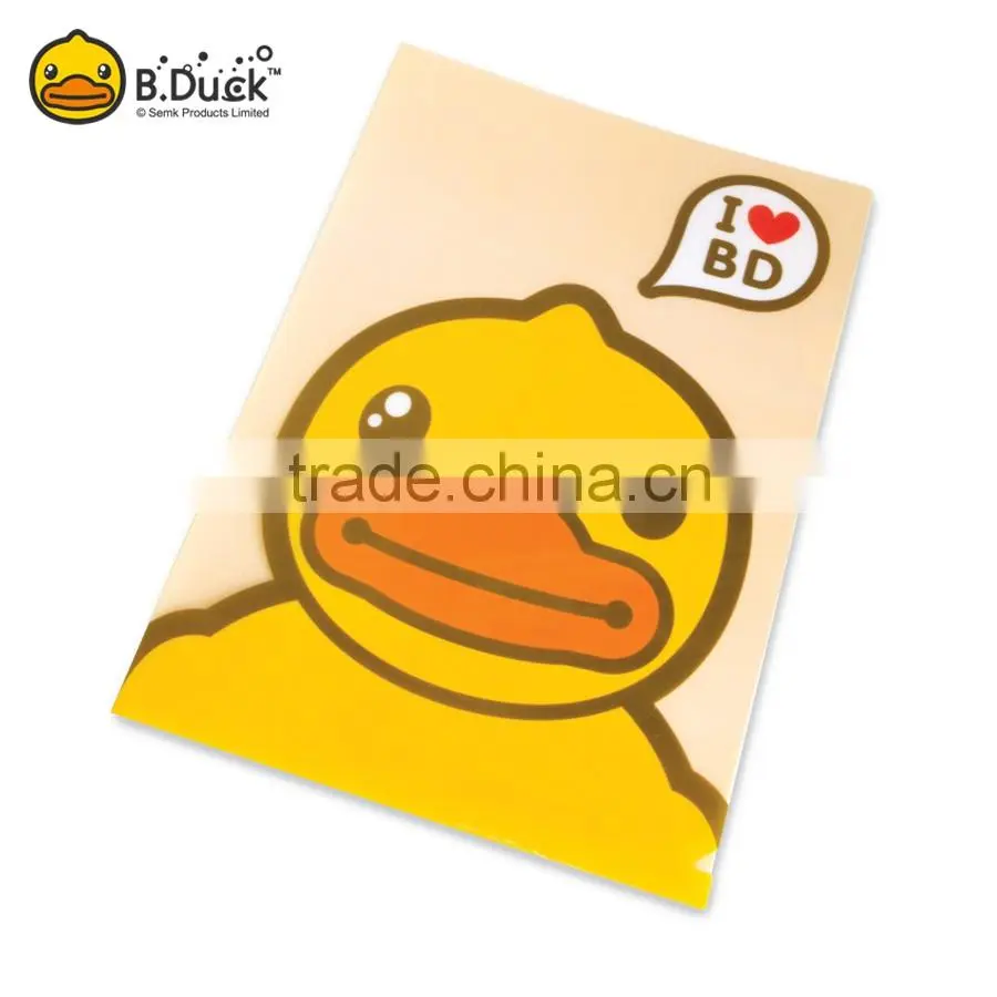 Cute animal printing plastic PP material hanging hard cover paper file folder