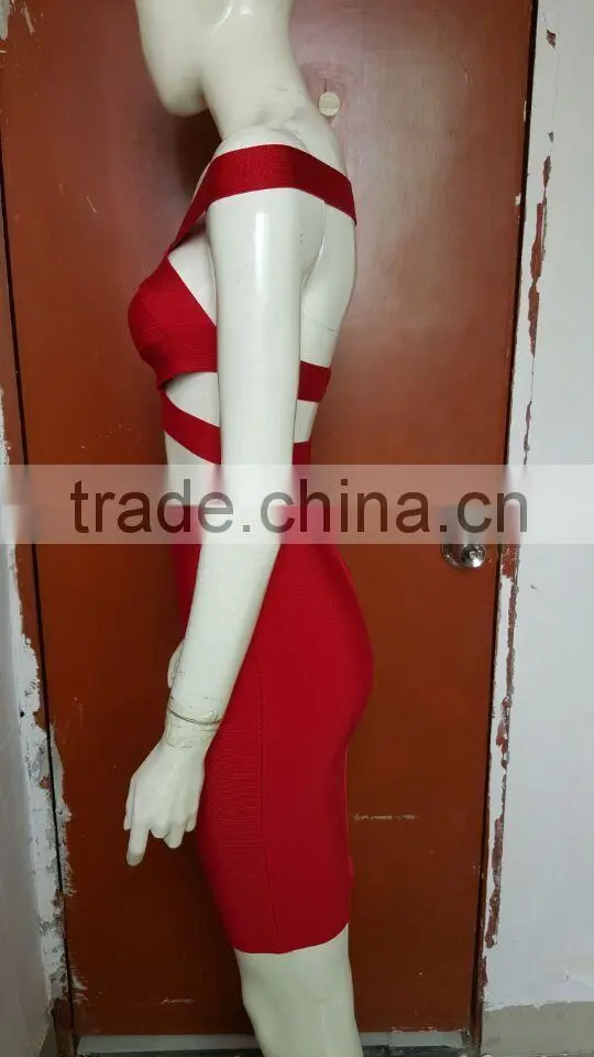 Summer dress 2015 summer new women sey two piece set red blue yellow black purple sey evening party bandage dress Bandage Bodyco
