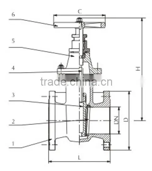 5 Inch Cast Iron Gate Valves For Hdpe Pipe