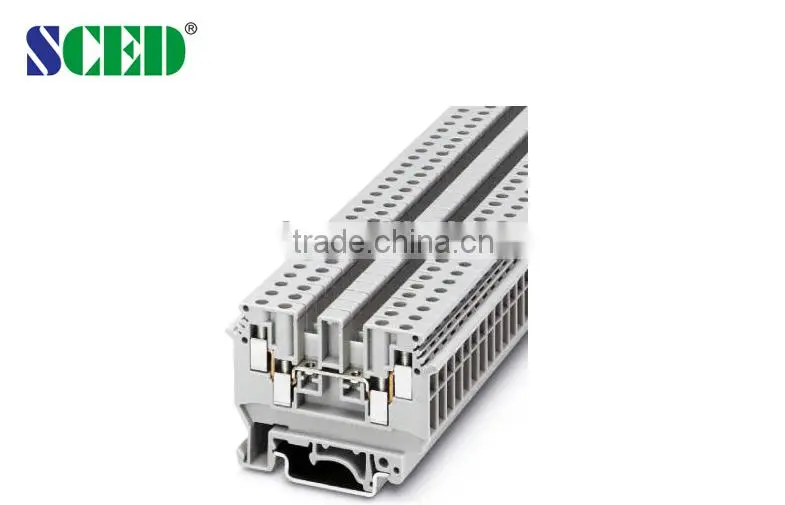 china 6.2mm 300V 32A din rail mount terminal blocks