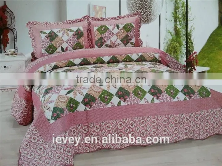 Alibaba china high quality best price reactive printed cotton home goods patchwork bedspread