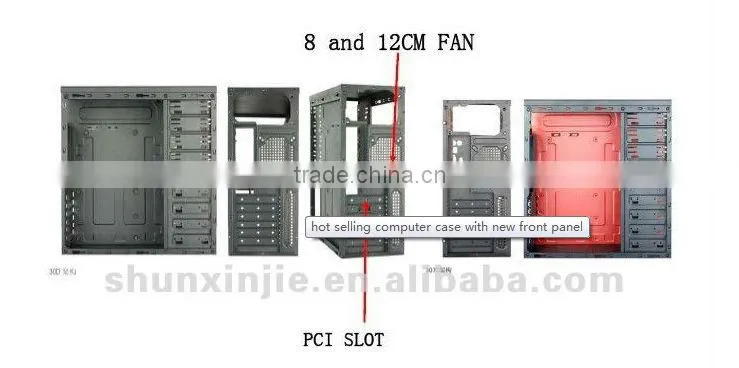 normal full tower atx purple computer pc case