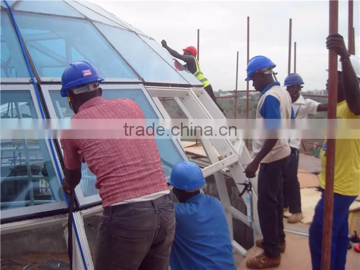 Aesthetic steel dome structure with long span roof