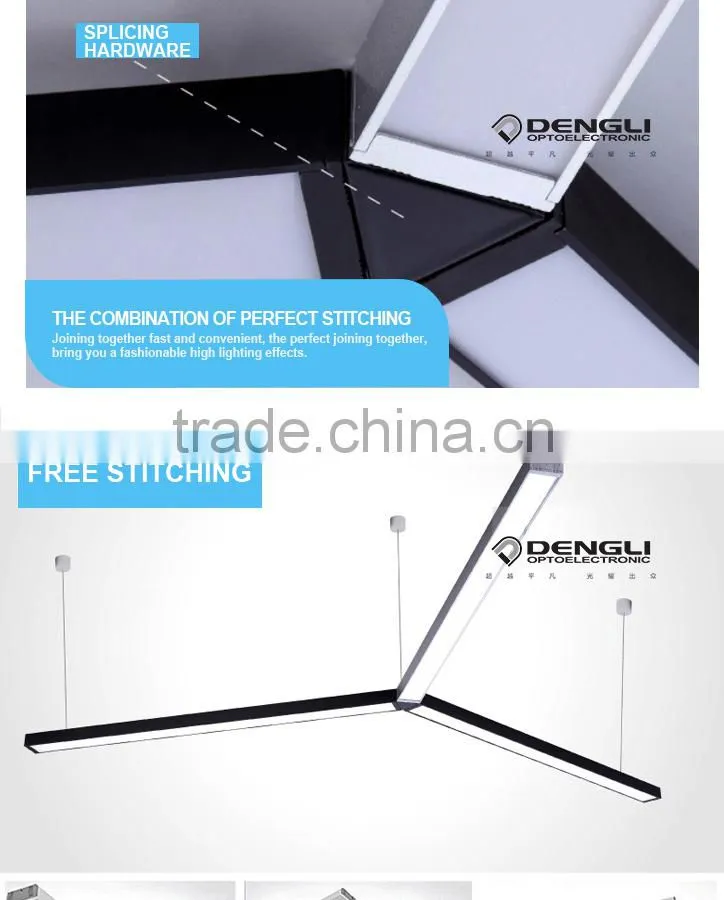 90x1200mm free stitching hanging led linear pendant light for dinning room living room