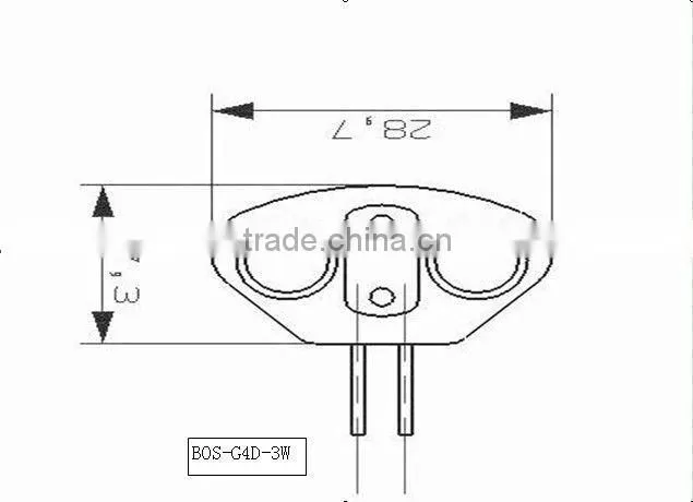 2013 new product 3w high power indoor G4 lamp BOS-G4D-3W