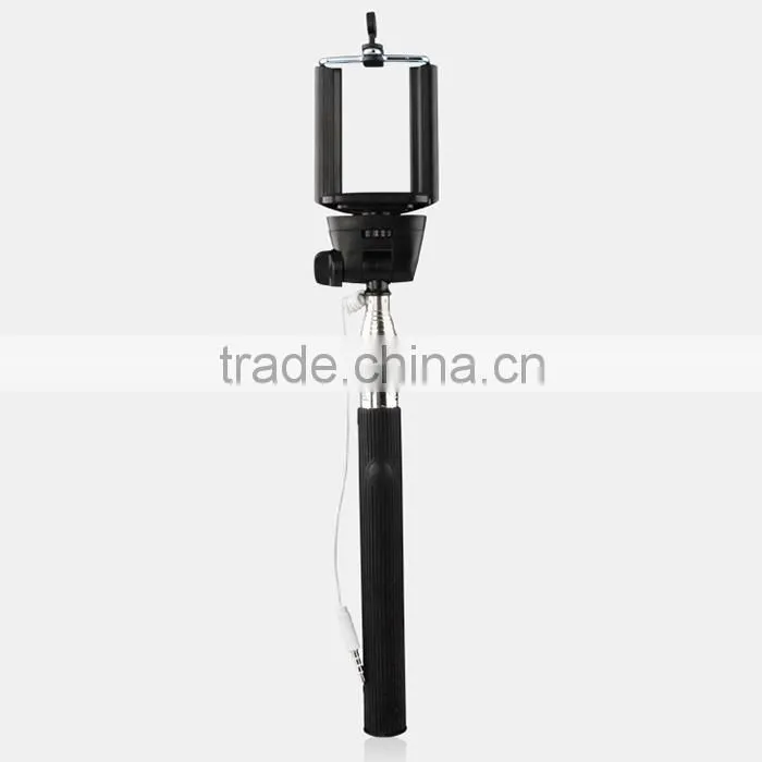 2015 new product monopod selfie stick with cable for mobile phone
