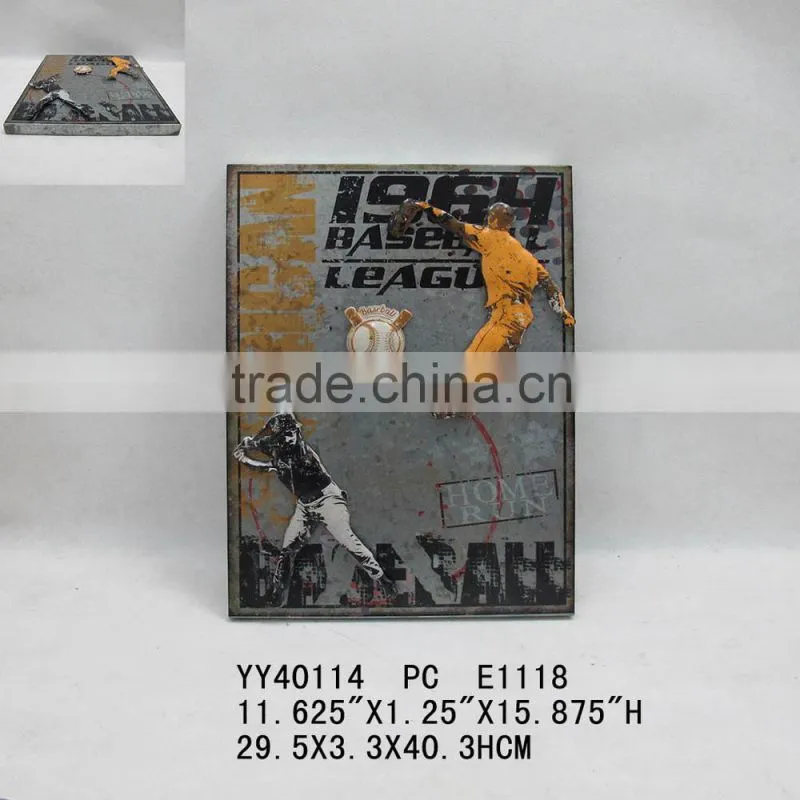 sports design wall tin sign, embossed wall decor