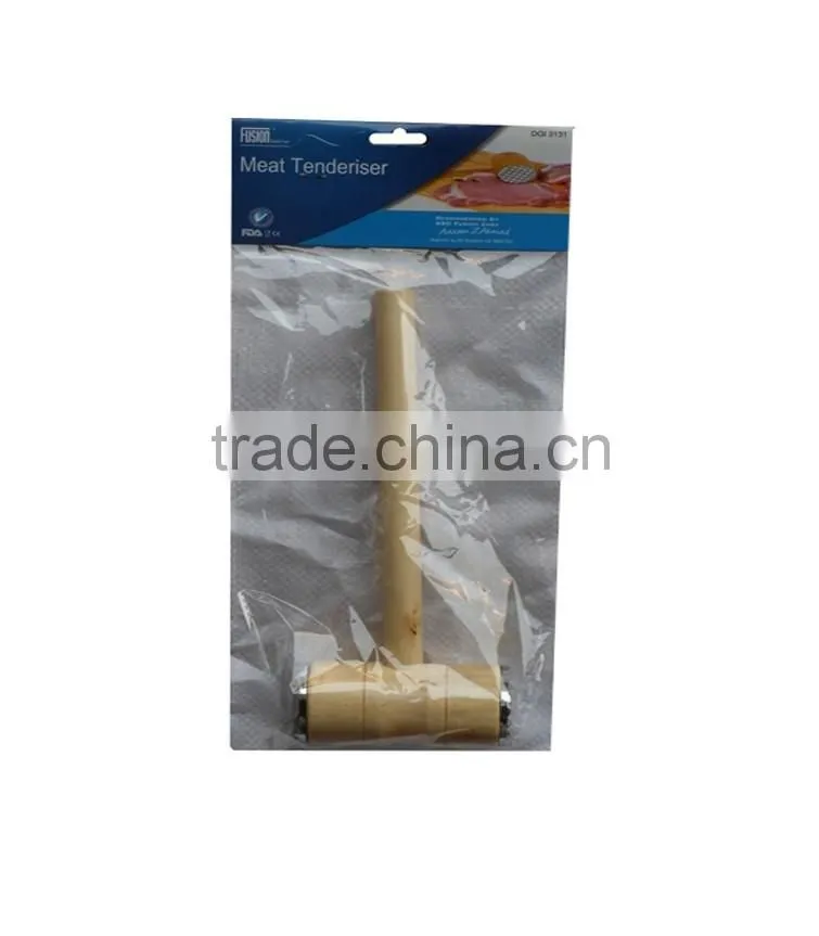 Eco-friendly meat tenderizer and wooden meat hammer