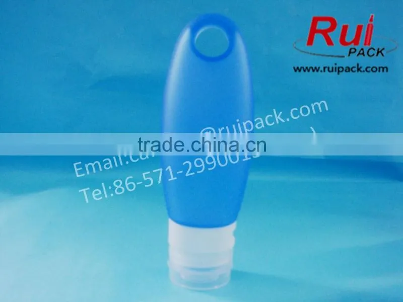 38ml 60ml silicone bottles with sucker for hand soap/shampoo, reuse silicone travel bottles