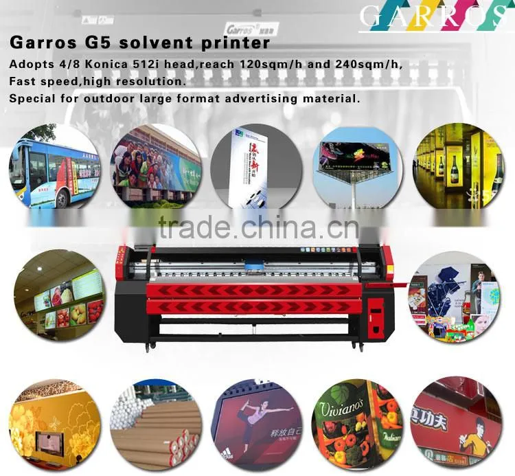 Garros High Speed Larger Format Solvent Printer With Konica Print Head