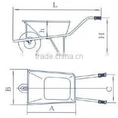 Made in CHINA heavy duty construction wheelbarrow WB6404H for Russia