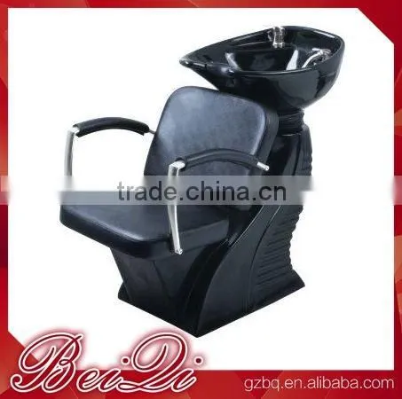 Beautiful Black Salon Hair Station Washing Hair Shampoo Chair Steamer Chair Hardware