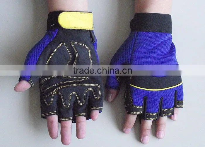 Anti Shock leather palm carpenter, Plumbing and Heavy duty Mechanic Work Gloves