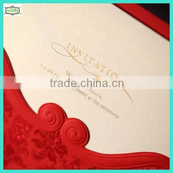 2014 hot sale paper unique wedding invitation cards