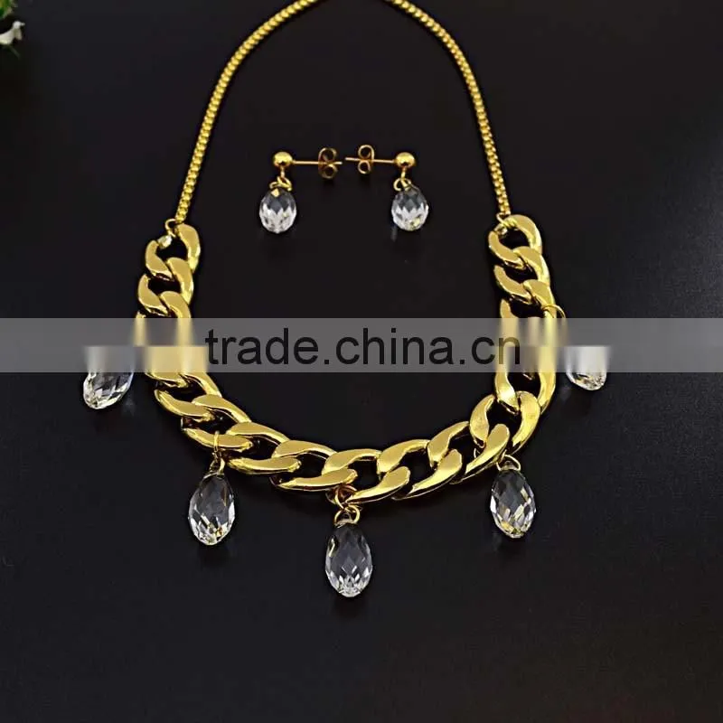 Wholesale Turkish Jewelry Gold Models Big Fashion Jewelry Set
