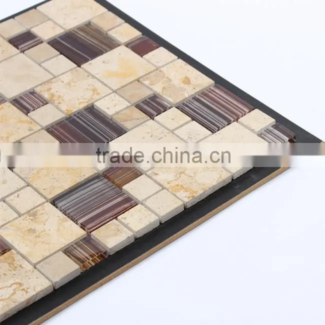 Natural mix color mosaic stone tile