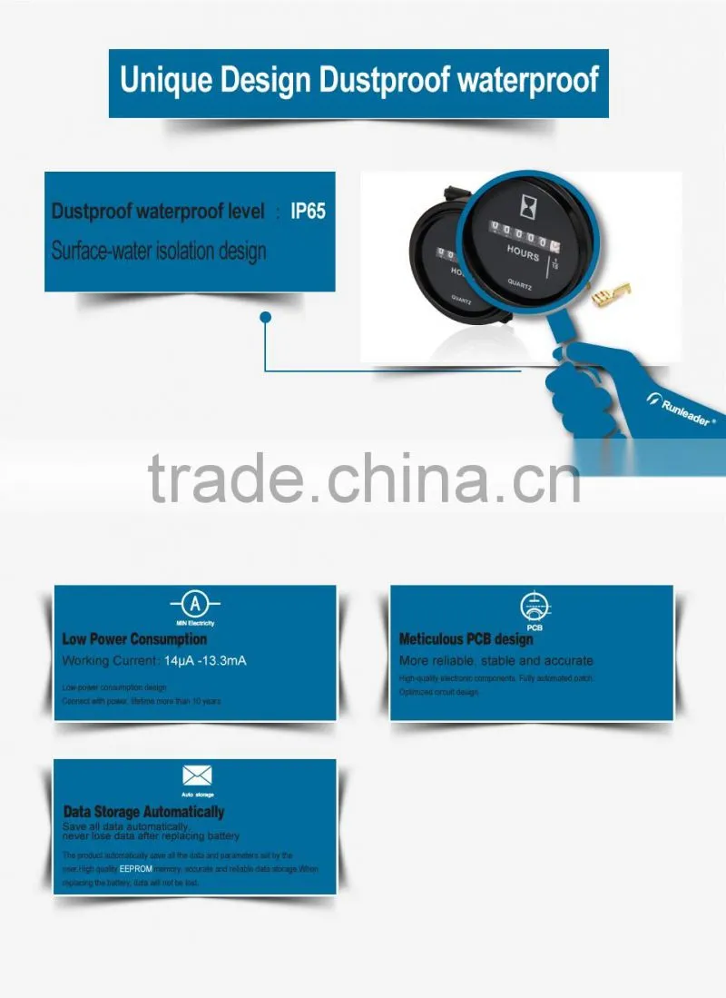 Mechanical Hour meter counter TIMER hourmeter for generator diesel gasoline petrol engine