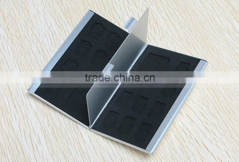 Aluminum Memory Card Case for MicroSD Card SD SDHC CARD 16TF+2SD