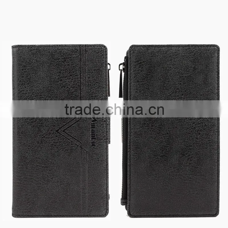 Minandio Wholesale Price Real or PU Leather Phone Case Custom Cell Phone Credit Card Holder