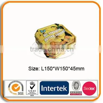 Octagonal Tin Box for cookie