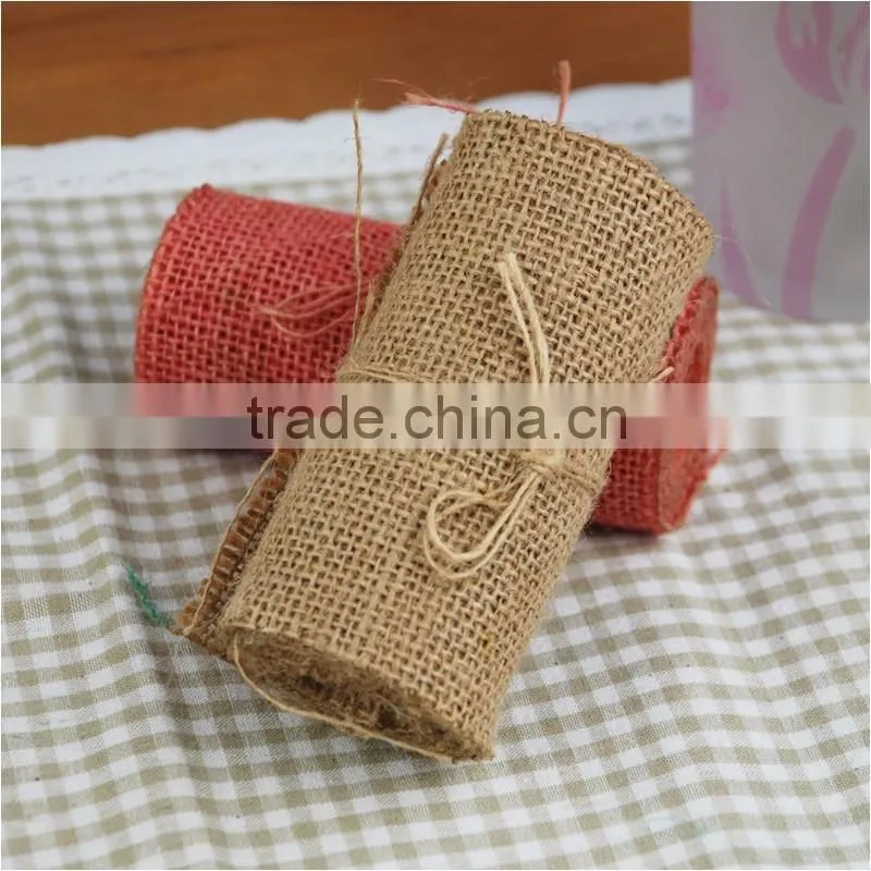 10*155CM Jute Burlap colourful simple pastoralism customized DIY decoration jute roll