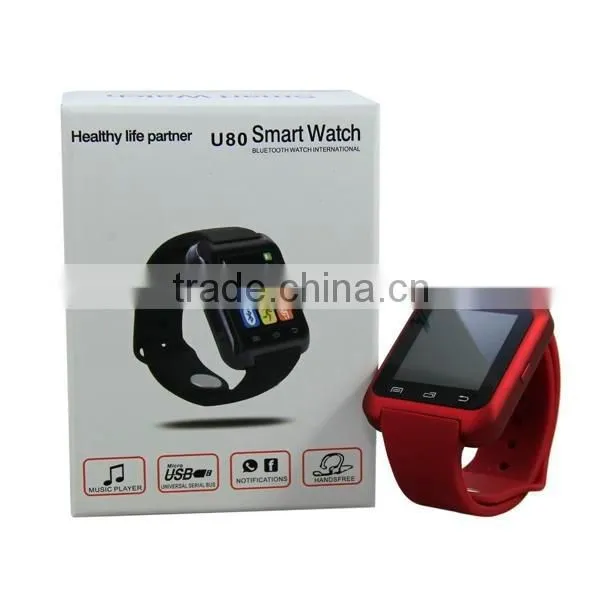 superior Smart Watch U80 Smartwatch Bluetooth Wrist Watch Pedometer Anti-Lost Reminding U Watch For iphone 6 plus IOS Samsung HT