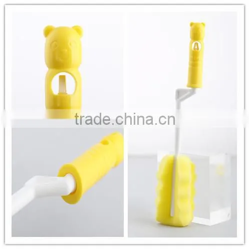 Baby Products Sponge Cleaning Bottle Brush, Wholesale Baby Feeding Bottle Cleaning Brush