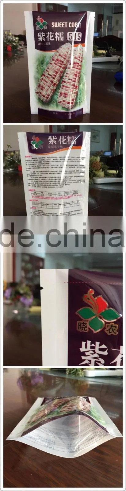 Customized Print Zip Lock Doypack Pouch for Vegetable Seeds