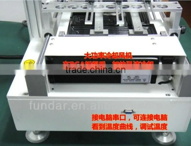 Cost low HT 390 3 temperature zones hot air infrared heating bga rework station for laptop motherboard