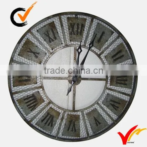 Large Metal Decorative Industrial Style French Vintage Wall Clock