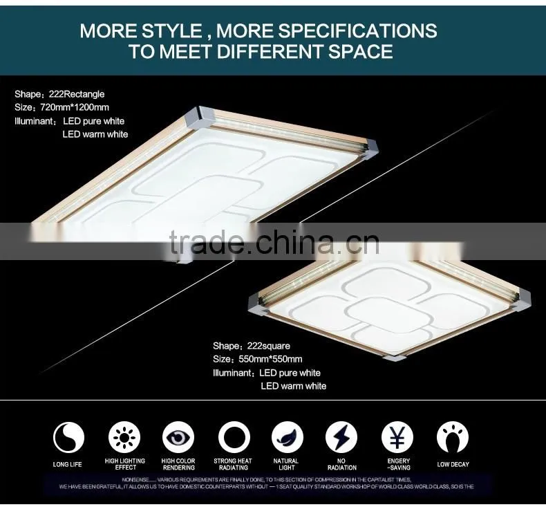 Modern led flush mount ceiling light golden color for residential