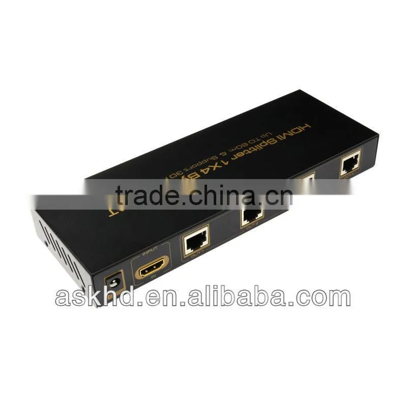 3D Support HDMI Splitter 1X4 By Single CAT up to 60M