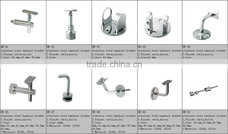 Handrail Pipe Bracket/Mirror Active Wall Bracket/Wall Mount Handrail