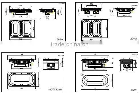 2013 The latest, high power 240W LED explosion proof flood light for oil and gas industry
