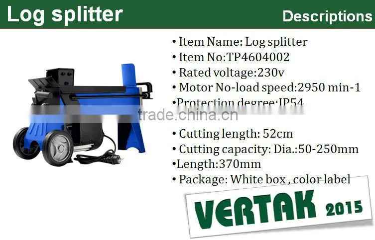 New arrival blue used wood log cutter and splitter/cheap log splitter for sale