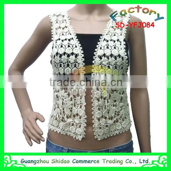 Export high quality short sleeve short pattern blouse embroidery cotton ladies blouse