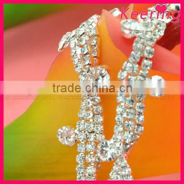 all clear blingbling claw crystal chain decoration rhinestone trim wholesale WRC-219