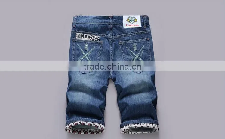 2014 Lastest Design Long Low Waisted Ripped Men Jean wear printed Washed Wholesale Popular Blue Men Jean Pants trouser